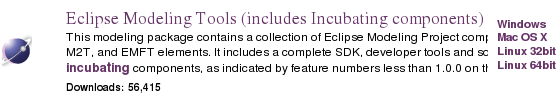 Screenshot: Eclipse Modeling Tools distribution